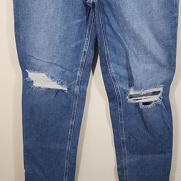 Paige Stella Fillmore Destructed Blue High Rise Jeans Size 31 - Picture 2 of 8